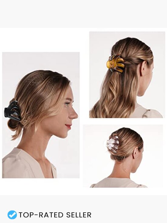 Large Claw Hair Clips Strong Hold Bundle 6 Pack Chunky Jaw Clip for Thick Hair
